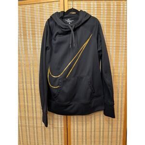 Nike Therma Fit women’s drawstring cowl hoodie sweatshirt top sz Medium